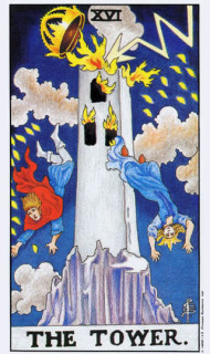Tarotkaart XVI De Toren betekenis in de tarot